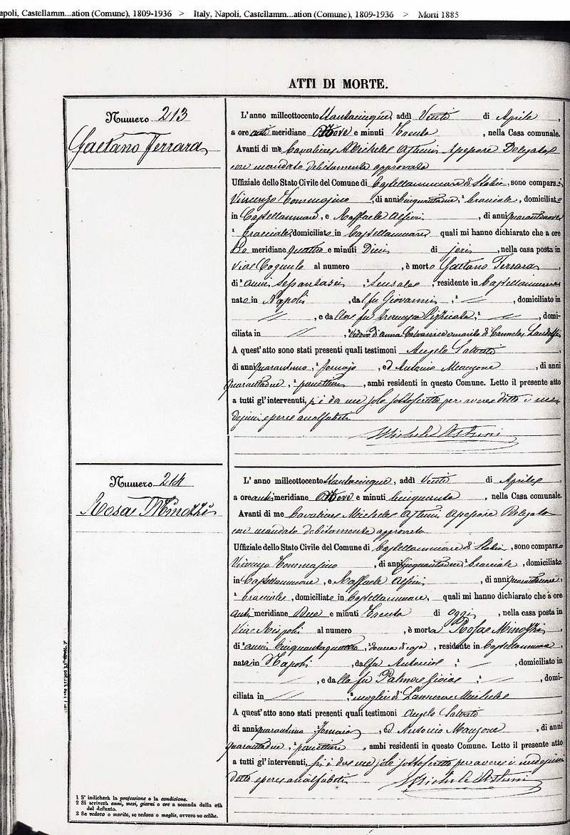 Rosa Minozzi LaMura Death Record
