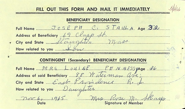 Rose Marie Augenti Staula Death Record