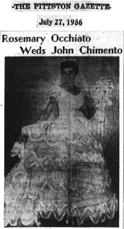 Rosemary Occhiato Marriage Record