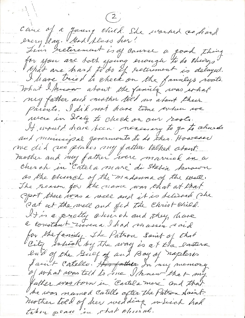 Frank LaMura's Letter Page 2