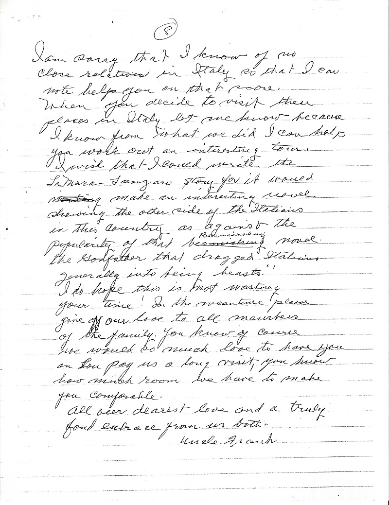 Frank LaMura's Letter Page 8