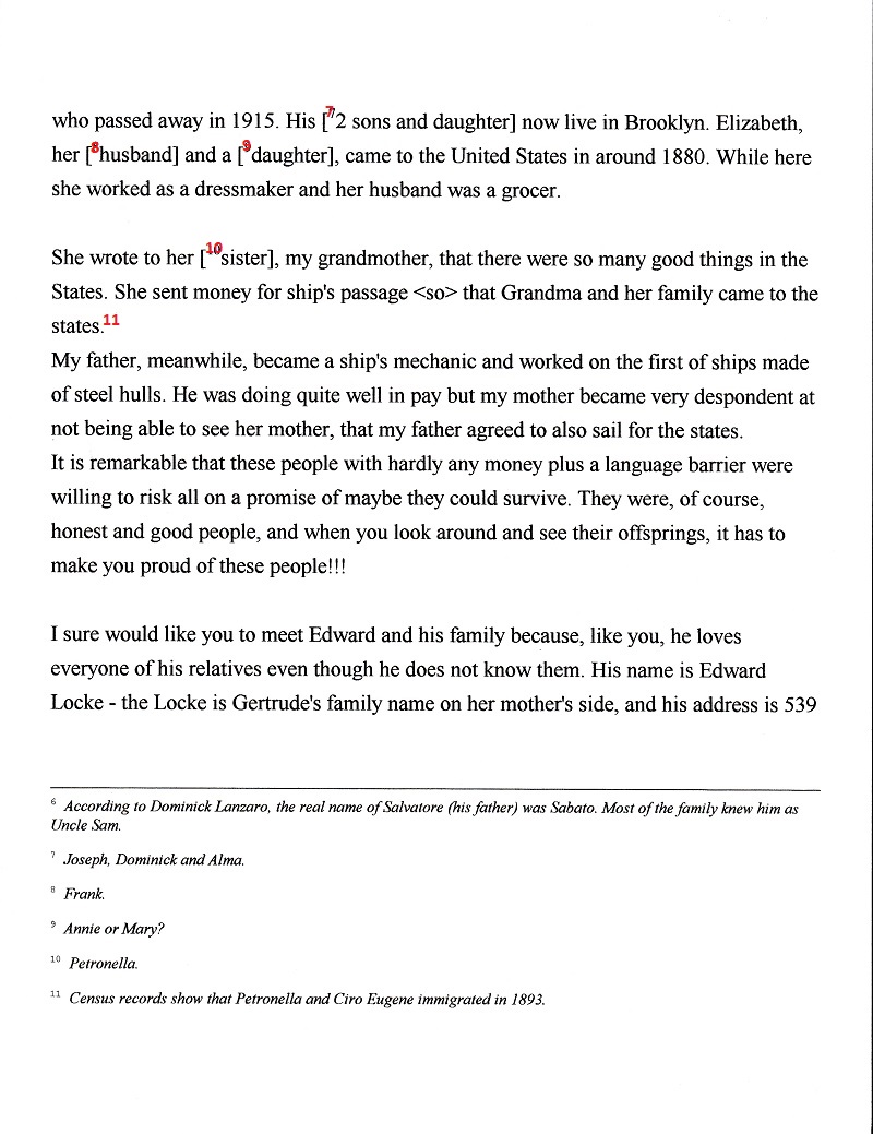 Frank LaMura's Letter Transcription Page 4