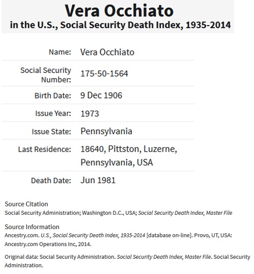 Elvira Trobacco SSDI