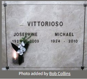 Josephine and Michael Vittorioso Mausoleum Marker