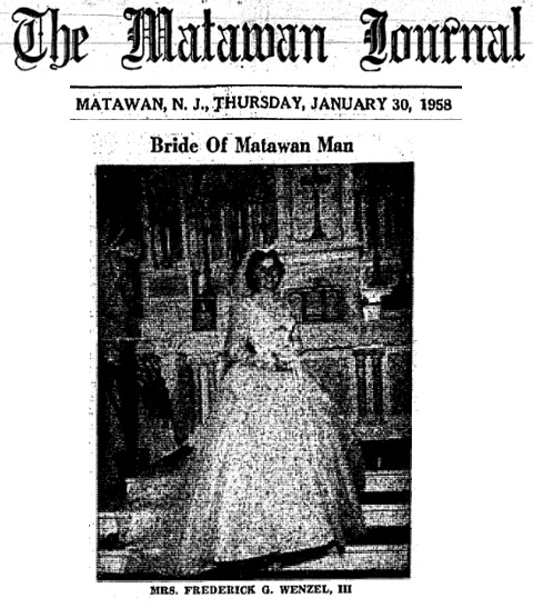 Frederick Wenzel Jr, and Judith Ann Pressley Marriage