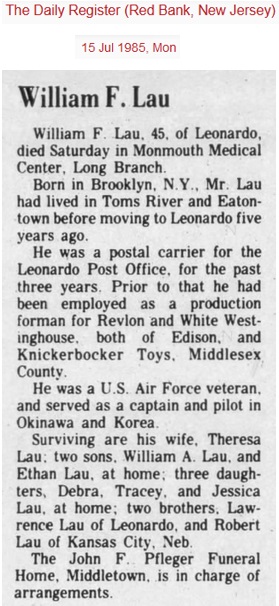 William F. Lau obit