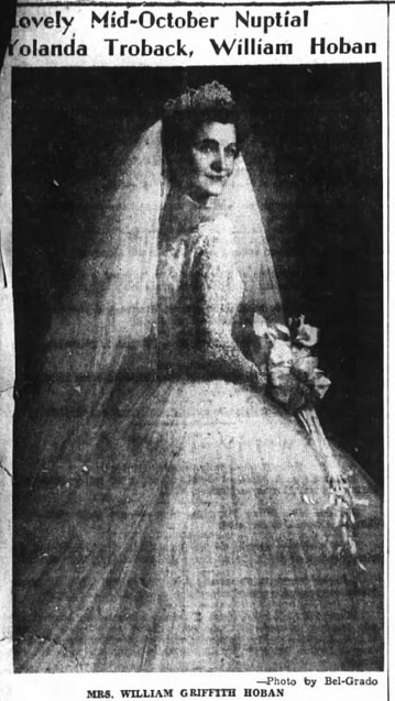 Yolanda Troback and William Hoban Marriage