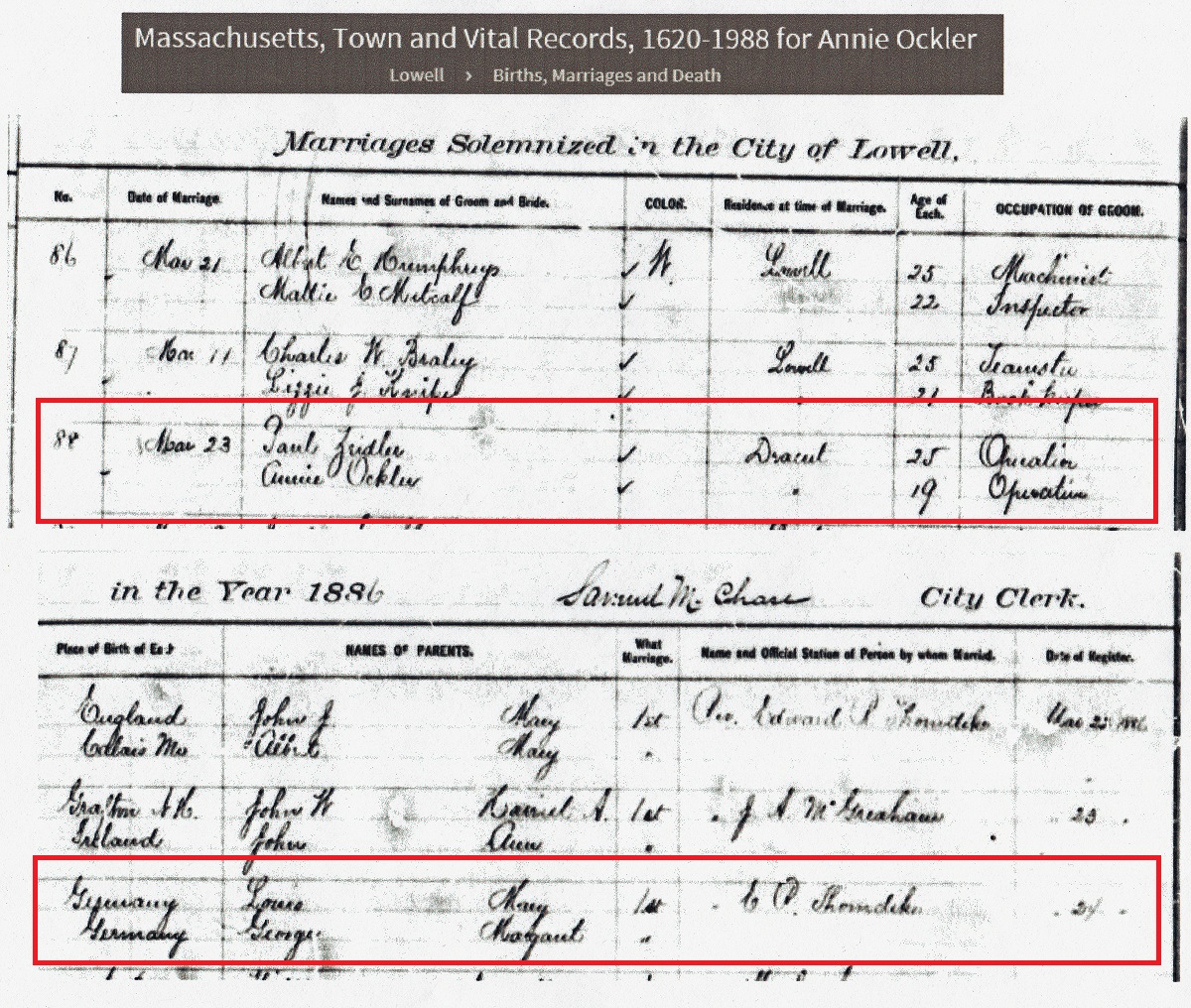 Albert Lau and Anna Oeckler Marriage